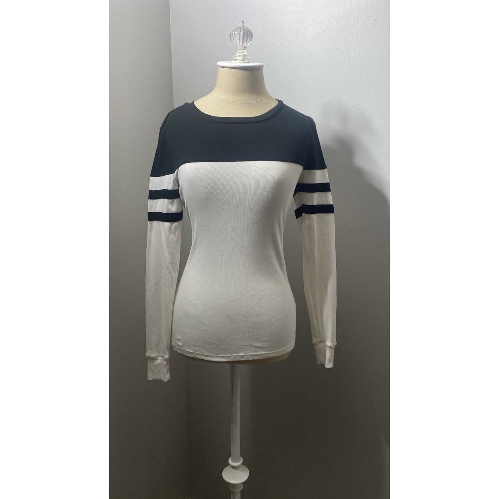 Lauren Ralph Lauren Y2K Vintage Style Long Sleeve Fitted Ribbed Varsity‎ Preppy